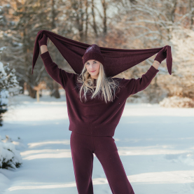 Trijstūra formas merino vilnas šalle