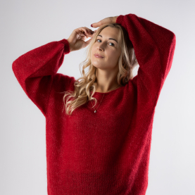 Mohair sweater boat-neck