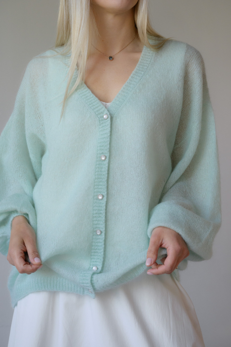 Button up mohair cardigan