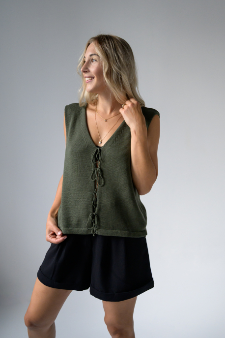 Sasienama kokvilnas veste