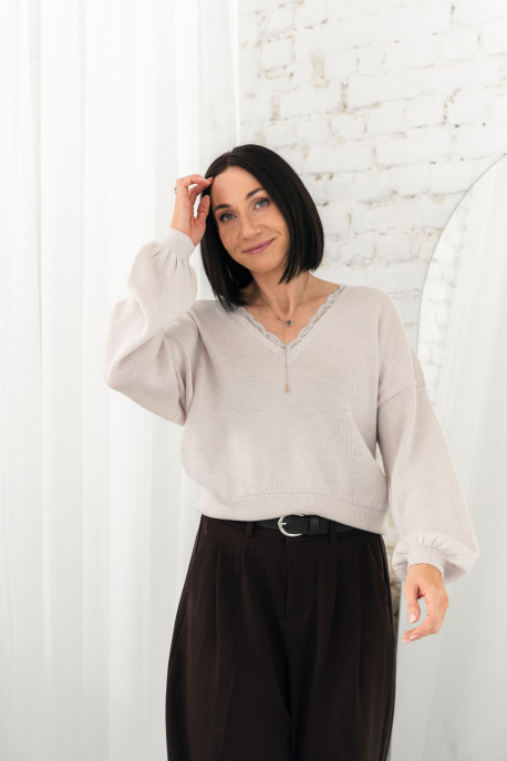 Reversible merino sweater